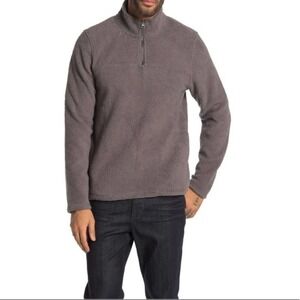 NWT Grey Castlerock Wallin & Bros Teddy Faux Shearling Pullover Size Medium ~